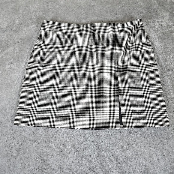 Rachel Zoe Skirt Womens 14 Brown Plaid Mini Straight Fall Preppy Casual Workwear - Picture 1 of 6